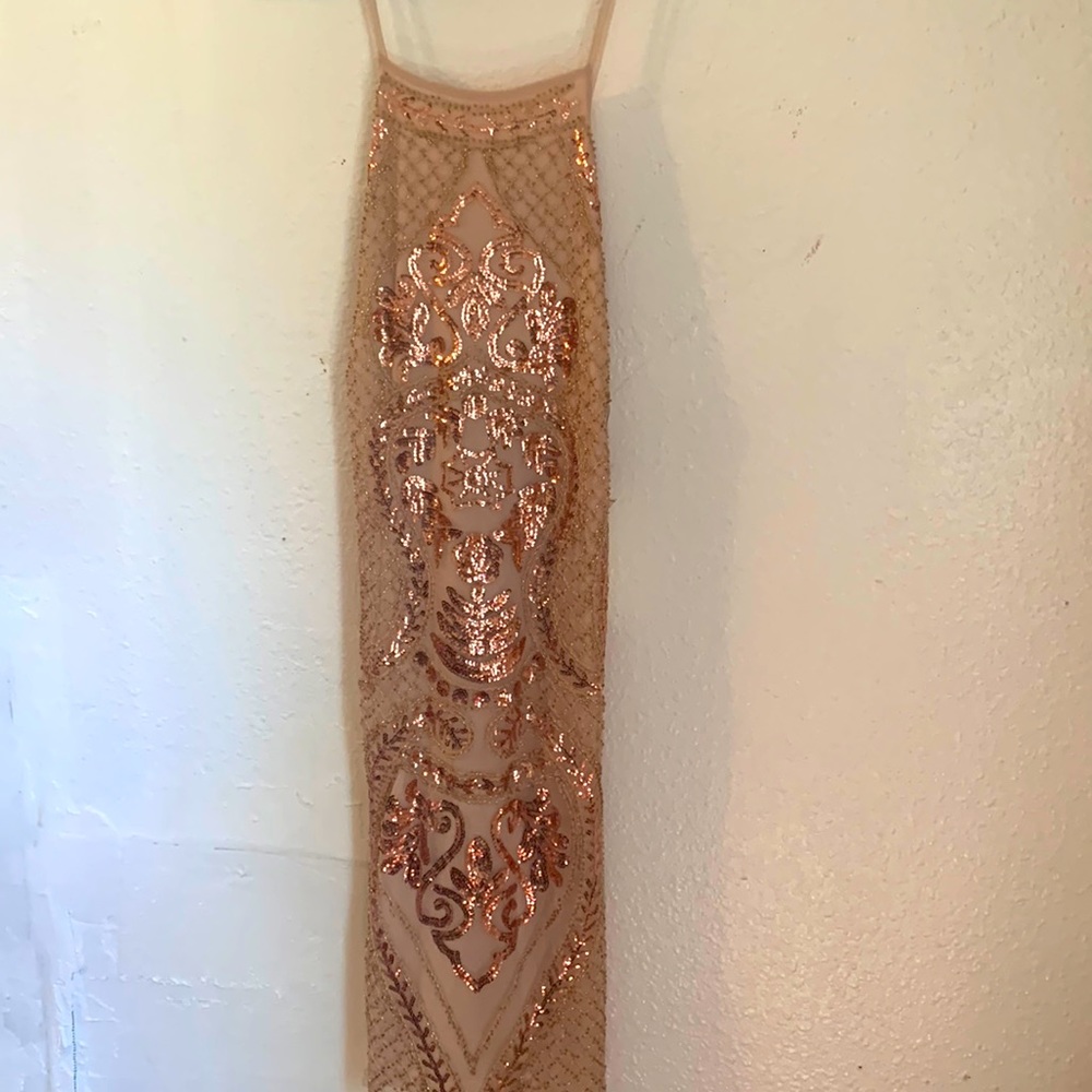 Large champagne dress. New with tags.